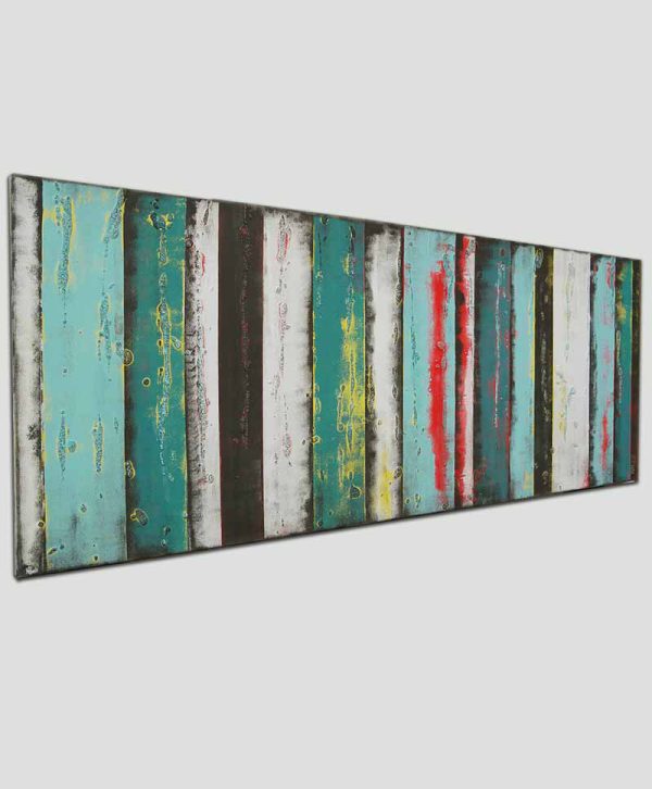 blauw schilderij turquoise panels